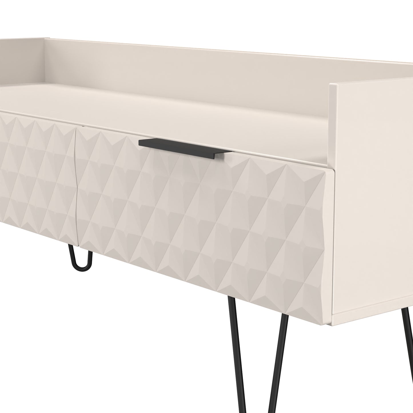 Harlequin TV Unit Off-White 2 Drawers 128cm
