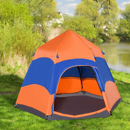 4 Man Hexagon Pop Up Tent Camping Shelter Festival Hiking Family Portable