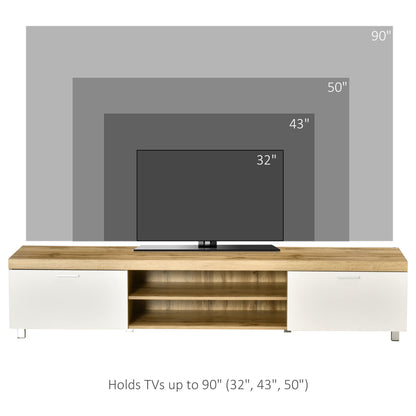 Herringbone Pattern TV Cabinet
