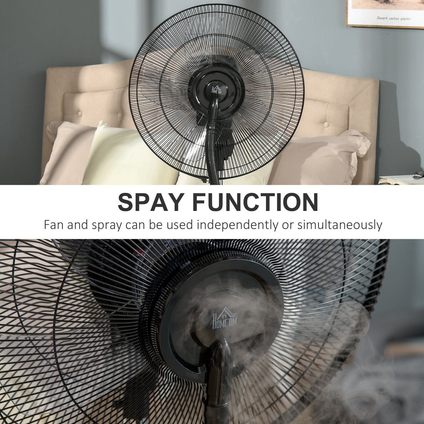 Pedestal Fan with Water Mist Spray