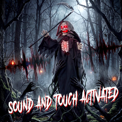 Animated Grim Reaper Halloween Decoration - 170cm