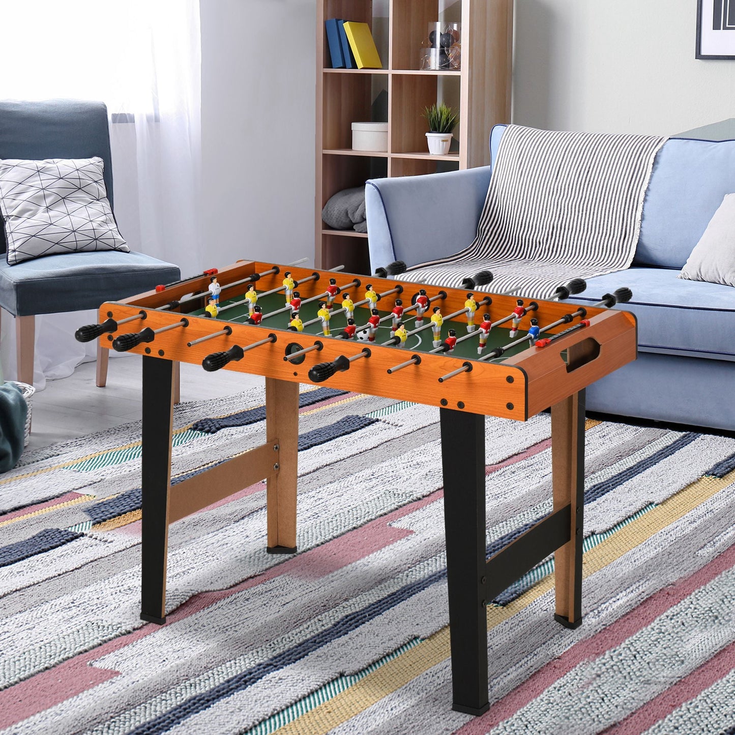 Foosball Game Table 84.5cm Wood Soccer Arcade Game Room