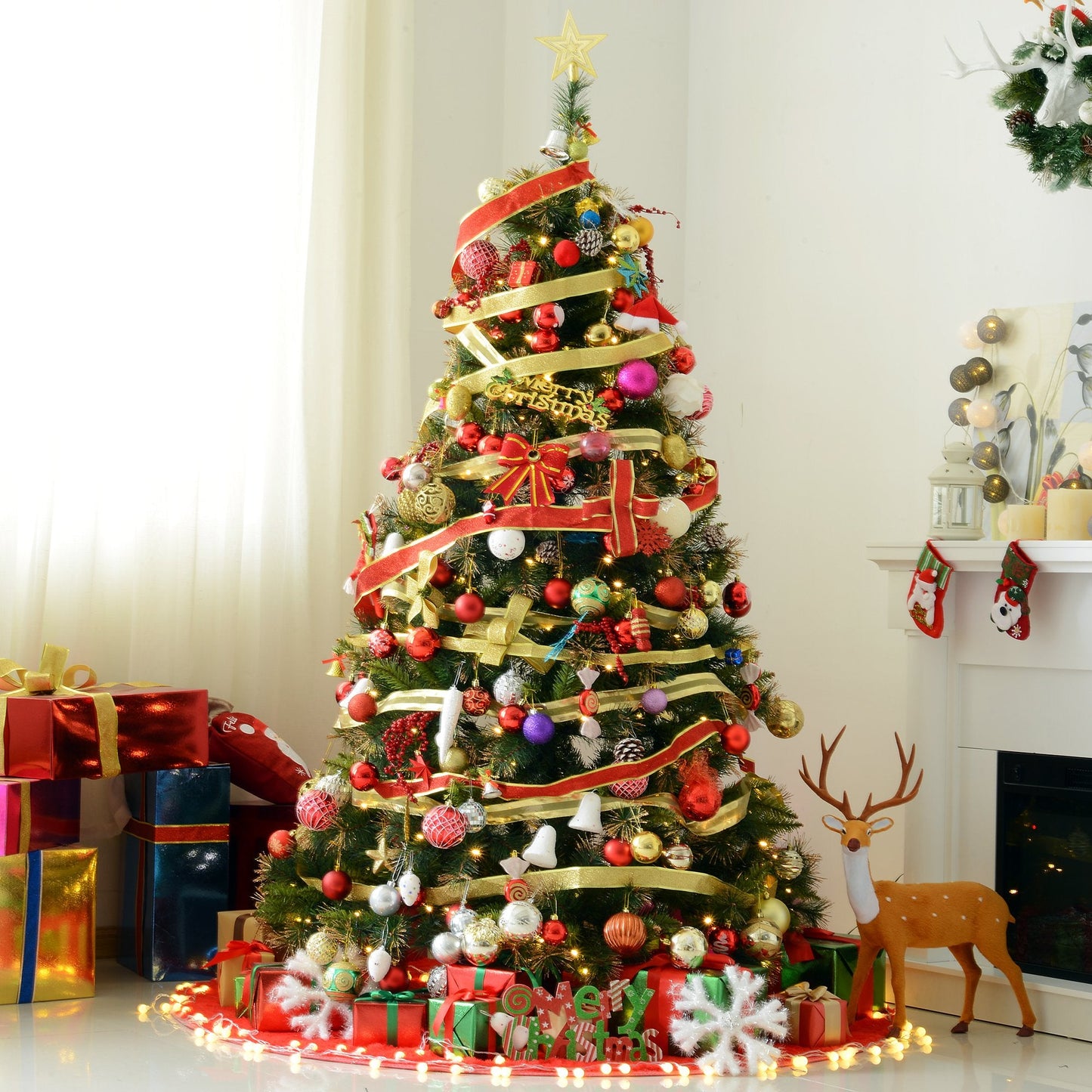6FT Pre-Lit Artificial Christmas Tree Primary Image