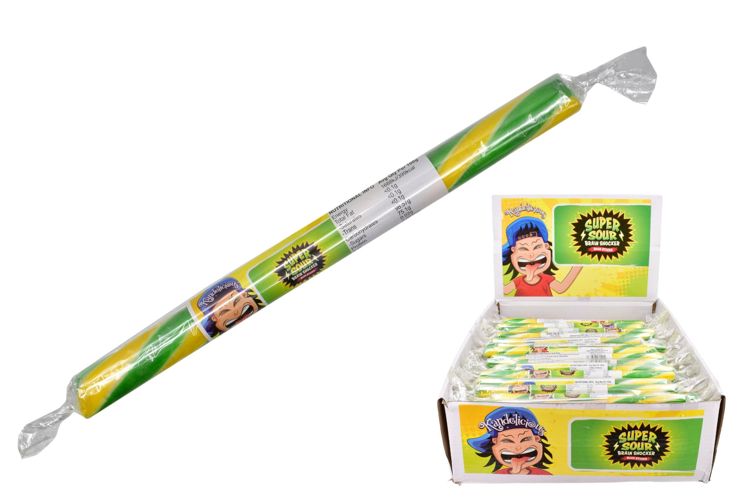 Super Sour Brain Shocker - Flavoured Rock Stick