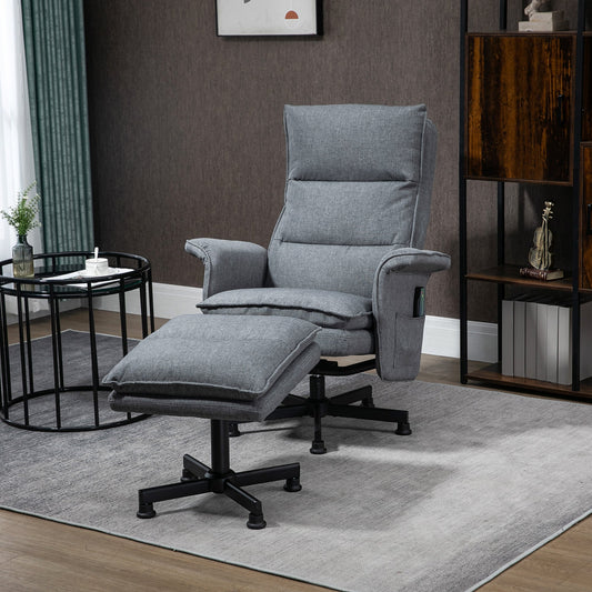 Swivel Recliner Chair and Footstool