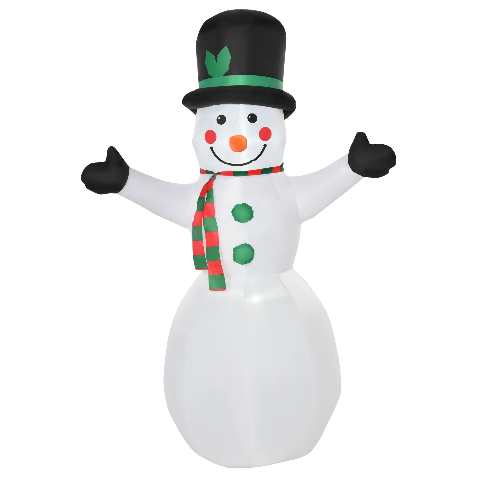 Homcom 6.5ft Inflatable Snowman LED Christmas Xmas Air Blown Holiday Decoration Outdoor Garden Decor Primary Image