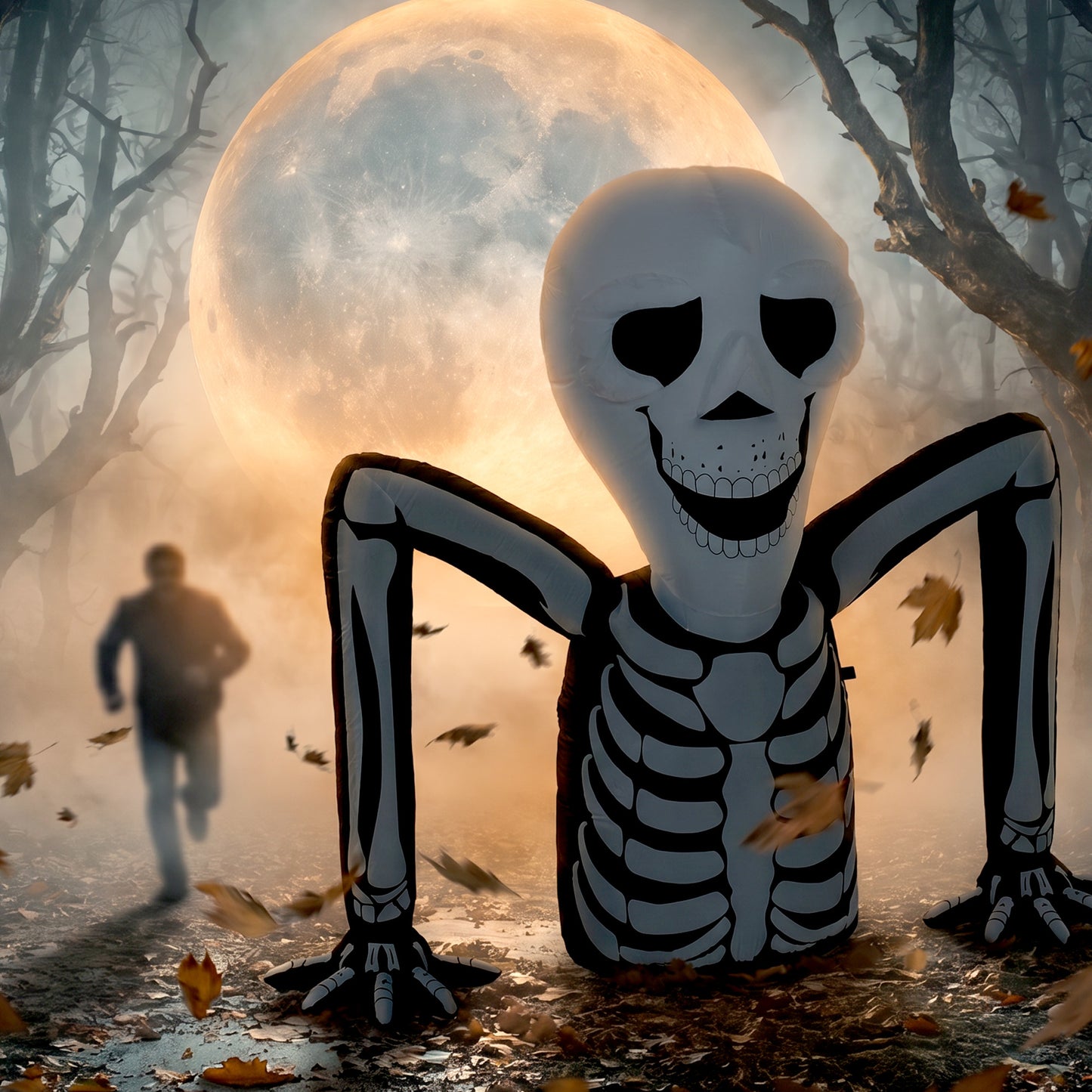 Skeleton Inflatable Halloween Decoration - 153cm