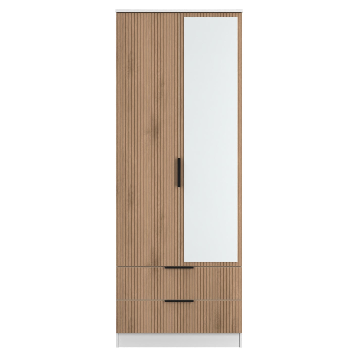 Java Tall Mirror Wardrobe Not Applicable 2 Doors 2 Drawers 196cm