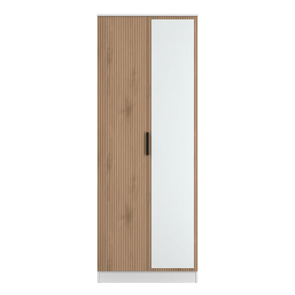 Java Tall Mirror Wardrobe Not Applicable 2 Doors 1 Shelf 196cm