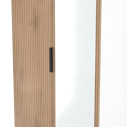 Java Tall Mirror Wardrobe Not Applicable 2 Doors 1 Shelf 196cm