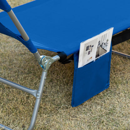 Foldable Sun Lounger with Reading Hole