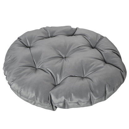 360° Swivel Rattan Papasan Moon Bowl Chair Round Lounge Garden Wicker Basket Seat with Padded Cushion Oversized for Outdoor Indoor