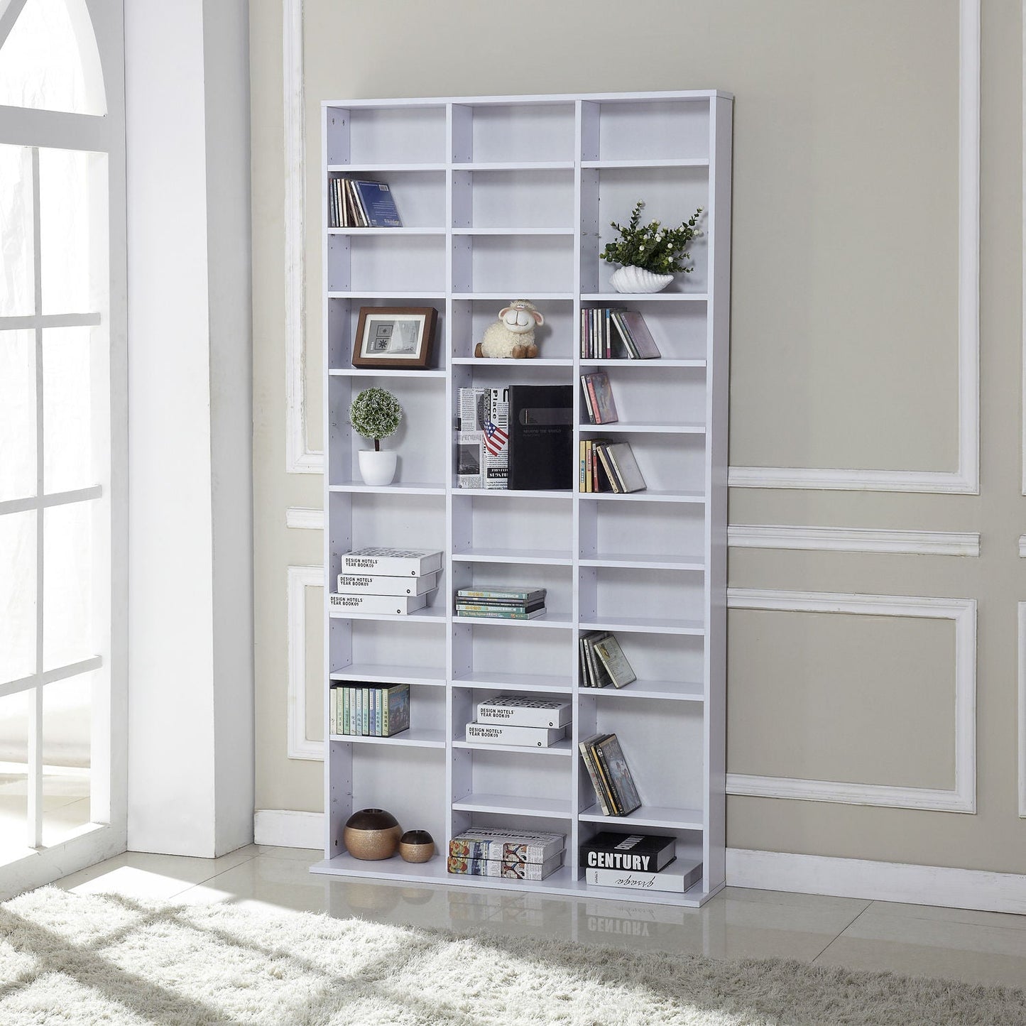 Homcom 33 Adjustable Compartment Storage Unit - White