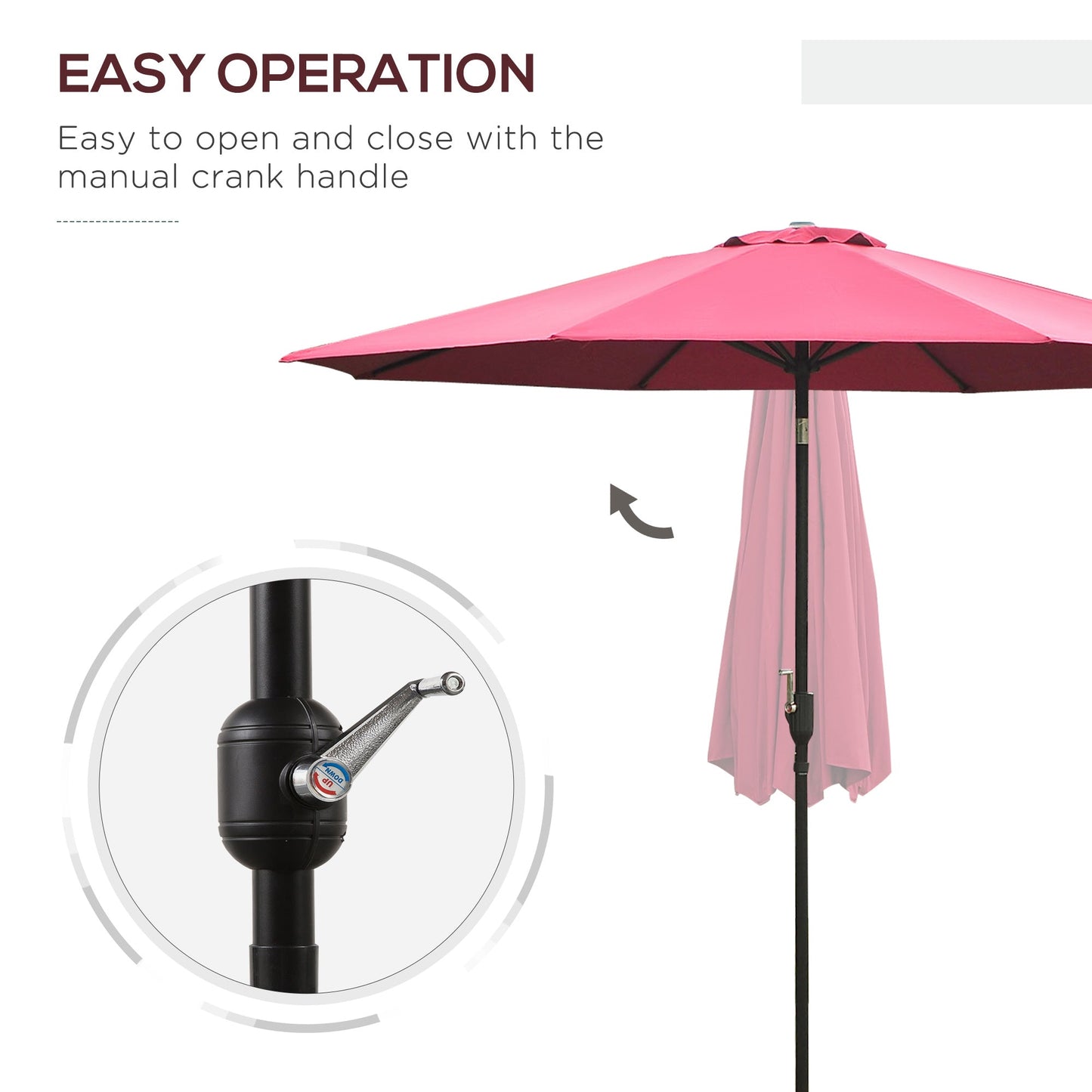 3M Tilting Parasol Garden Umbrellas