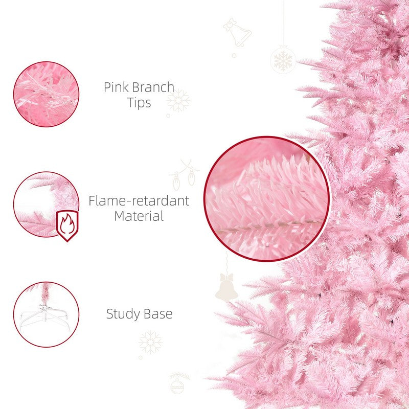 Homcom 6FT Artificial Christmas Tree Holiday Xmas Holiday Tree Decoration with Automatic Open for Home Party