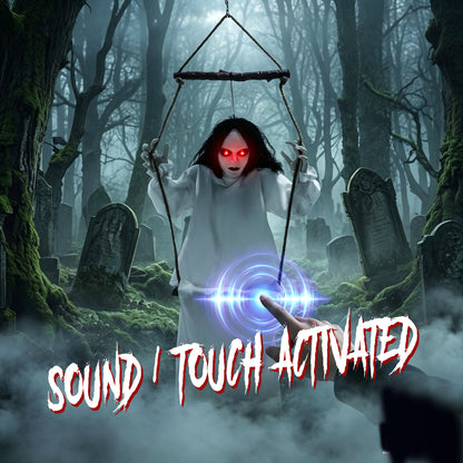 Animated Swinging Ghost Halloween Decoration - 170cm