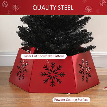 Christmas Tree Skirt Metal Red   Tips