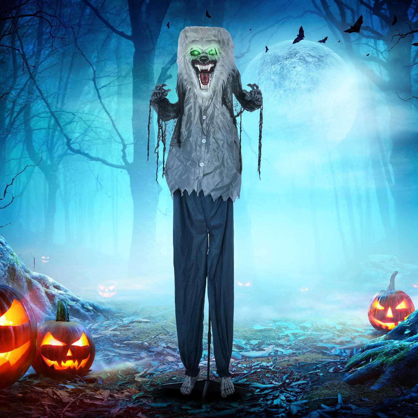 Animated Werewolf Halloween Decoration - 210cm