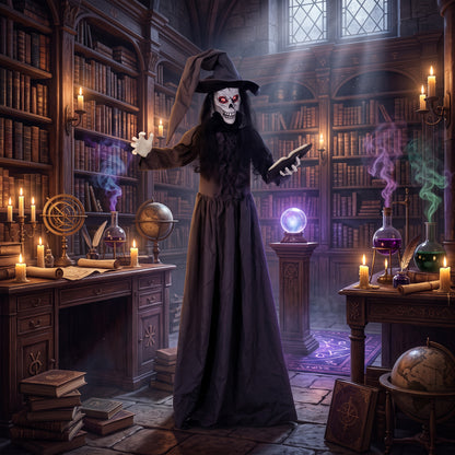 Animated Witch Halloween Decoration - 180cm