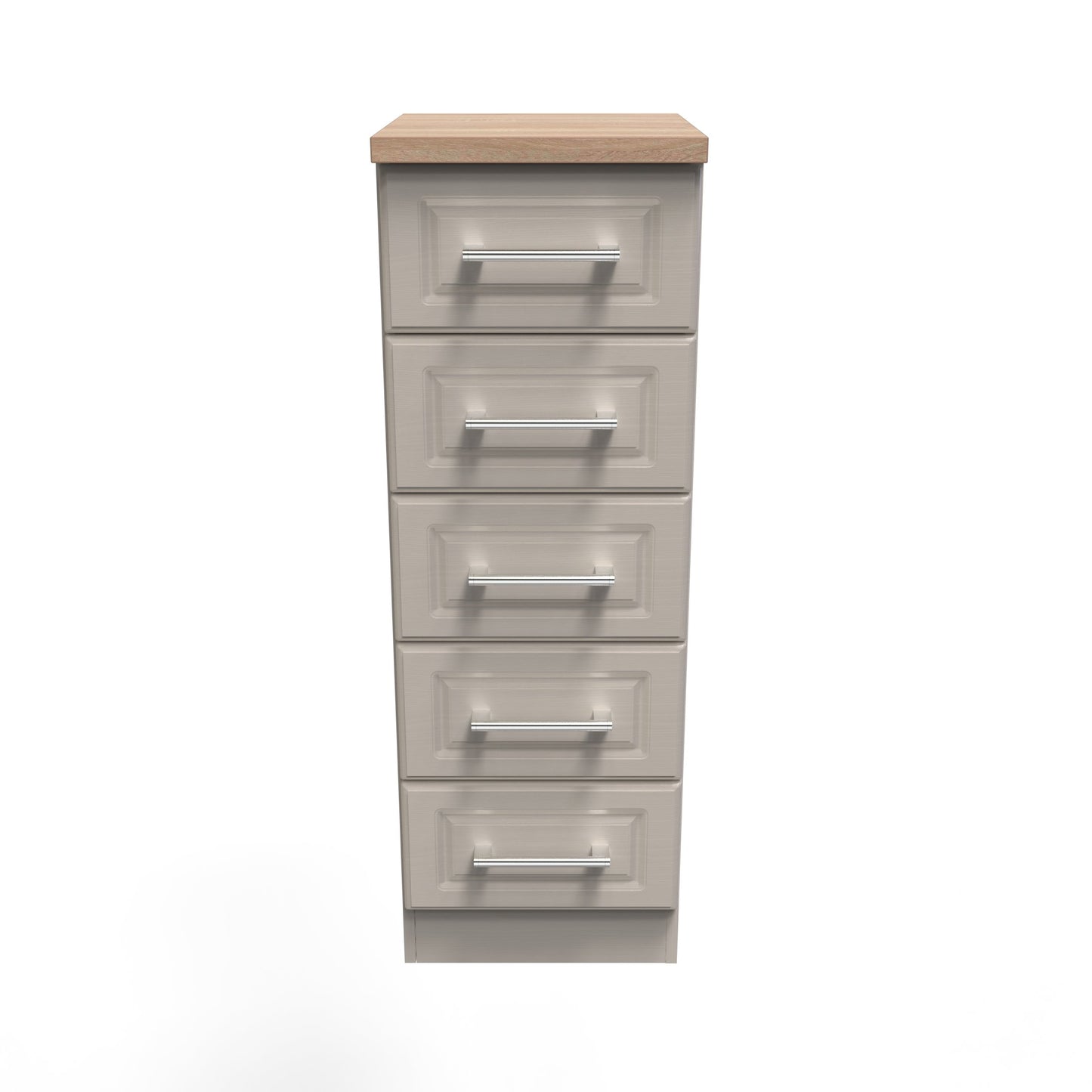Kent Tall Tallboy Off-White 5 Drawers 108cm