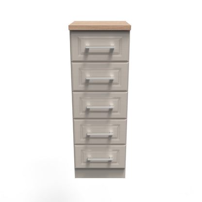 Kent Tall Tallboy Off-White 5 Drawers 108cm