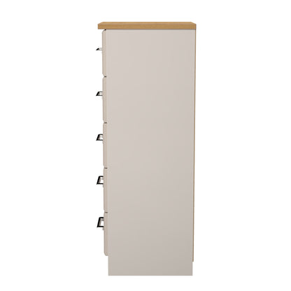 Kent Tall Tallboy Off-White 5 Drawers 108cm
