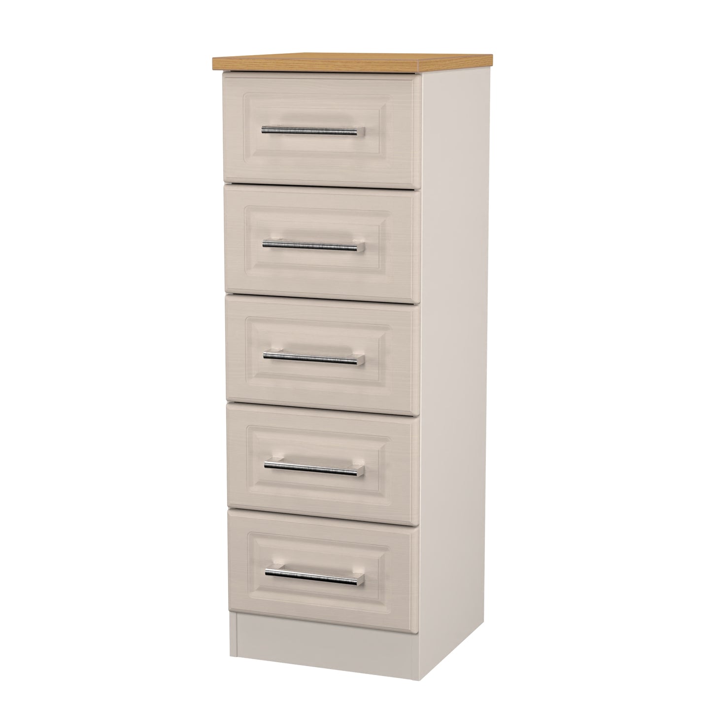 Kent Tall Tallboy Off-White 5 Drawers 108cm