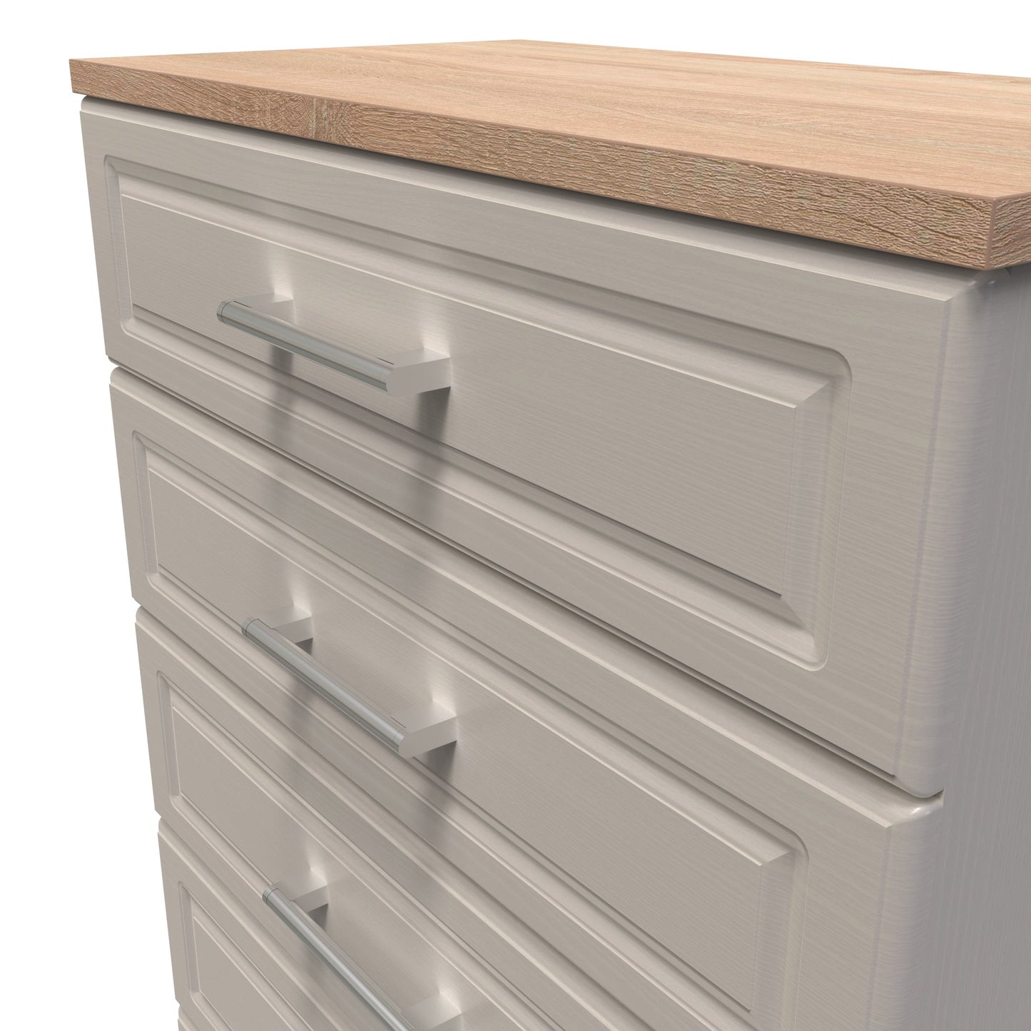 Kent Tall Chest of Drawers Off-White 5 Drawers 108cm