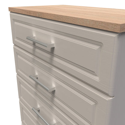 Kent Tall Chest of Drawers Off-White 5 Drawers 108cm