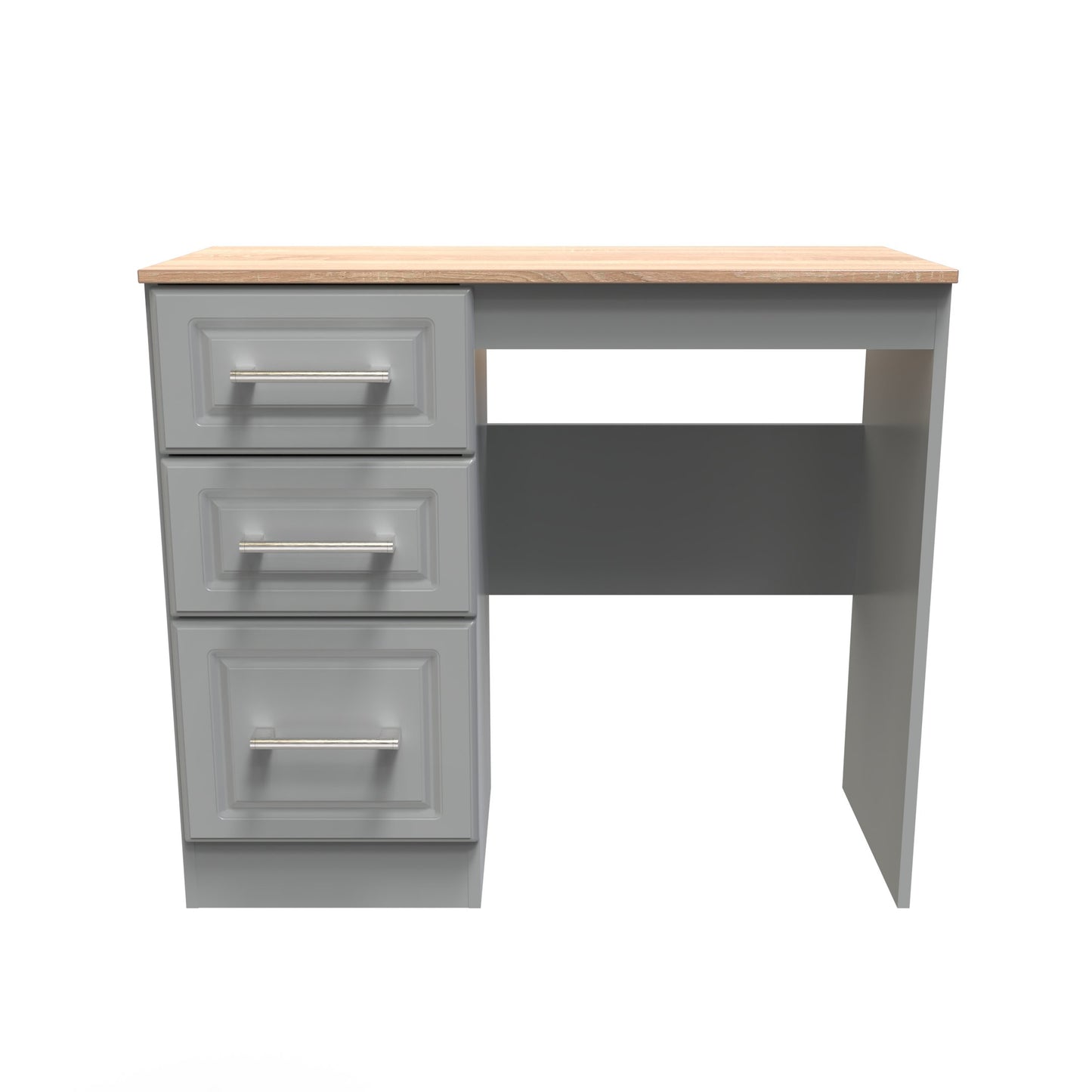Kent Desk Grey & Oak 3 Drawers 90cm