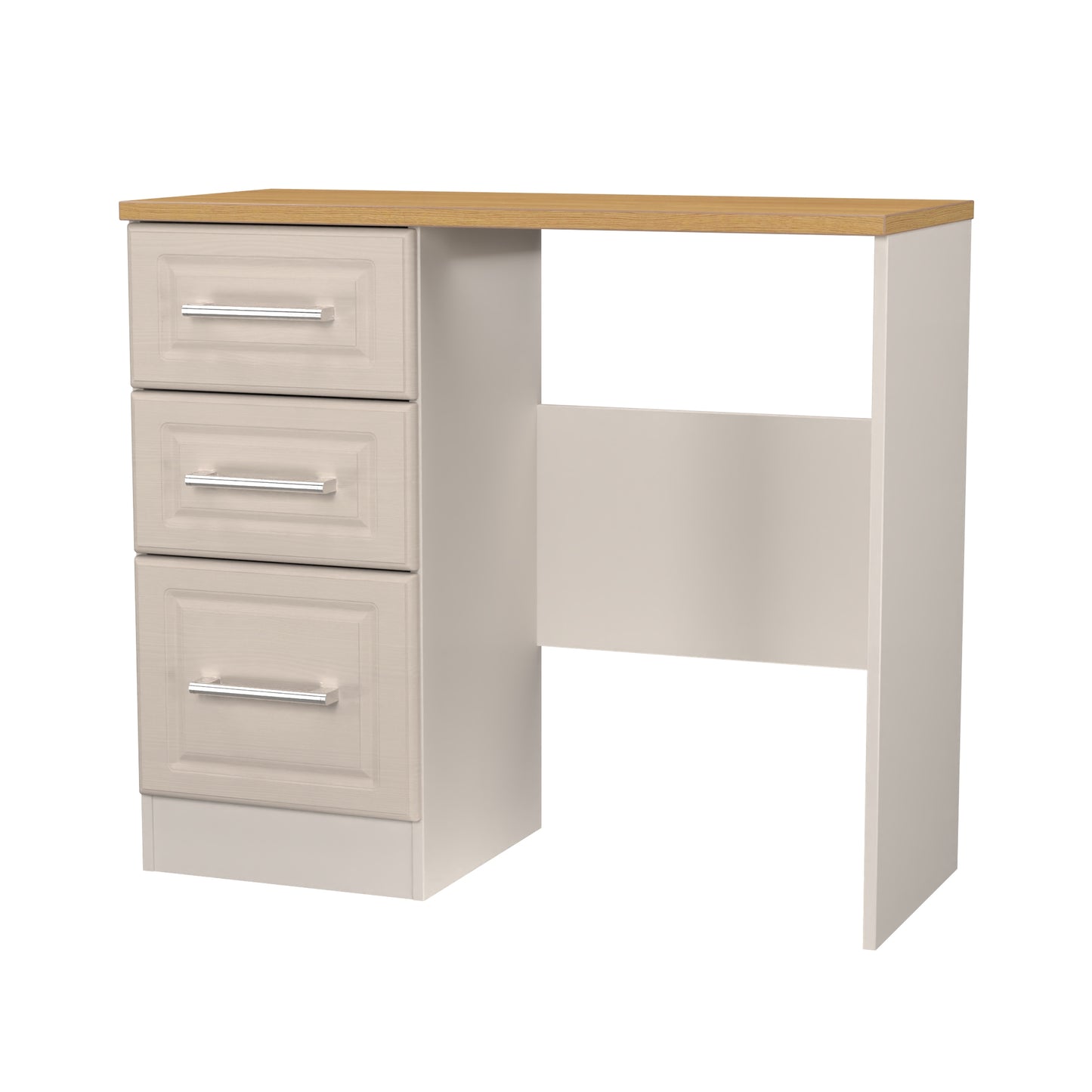 Kent Desk Off-White 3 Drawers 90cm