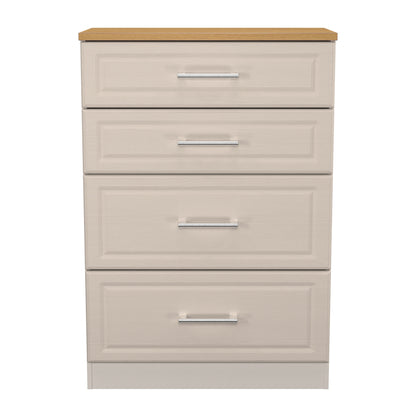 Kent Tall Chest of Drawers Off-White 4 Drawers 108cm