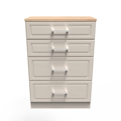 Kent Tall Chest of Drawers Off-White 4 Drawers 108cm
