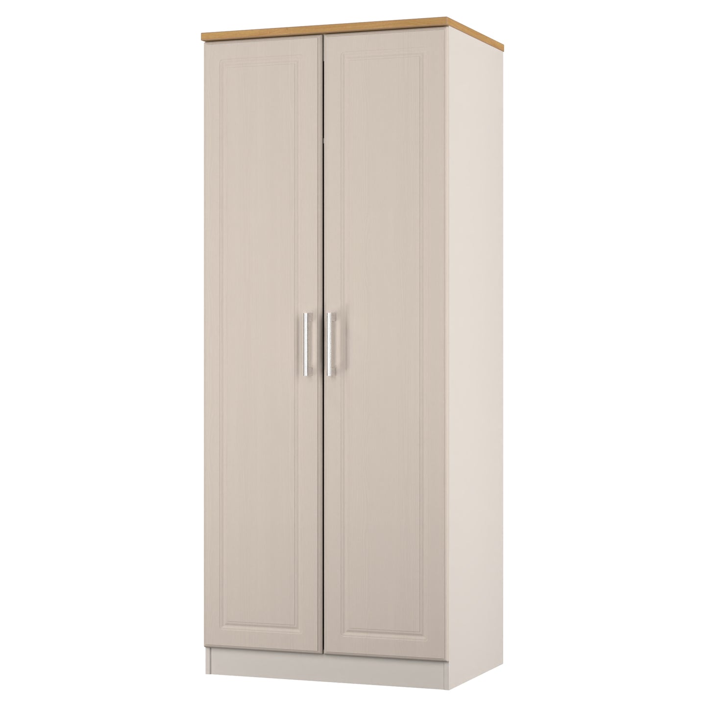 Kent Tall Wardrobe Off-White 2 Doors 1 Shelf 182cm