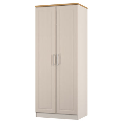 Kent Tall Wardrobe Off-White 2 Doors 1 Shelf 182cm