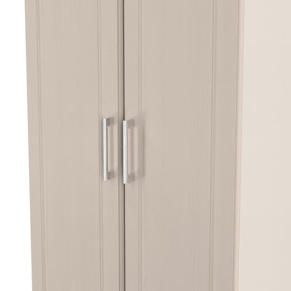 Kent Tall Wardrobe Off-White 2 Doors 1 Shelf 182cm