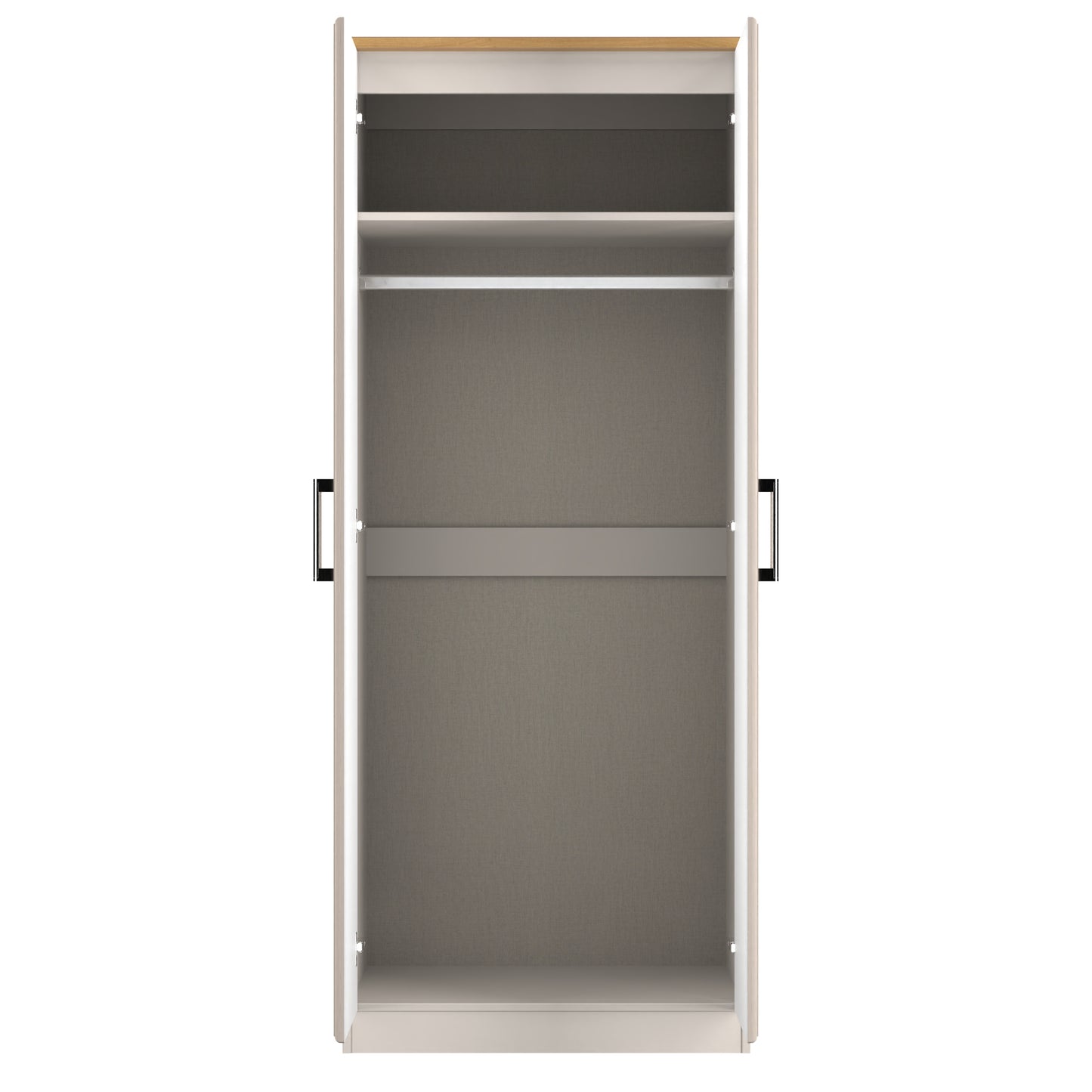 Kent Tall Wardrobe Off-White 2 Doors 1 Shelf 182cm