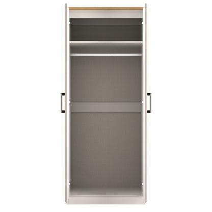 Kent Tall Wardrobe Off-White 2 Doors 1 Shelf 182cm