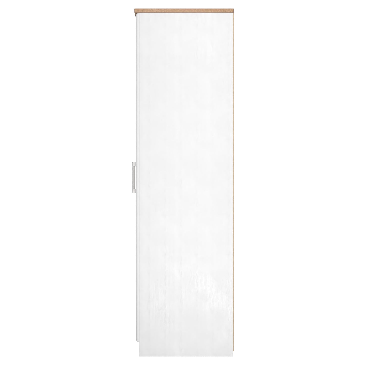 Kent Tall Wardrobe White & Oak 2 Doors 1 Shelf 182cm