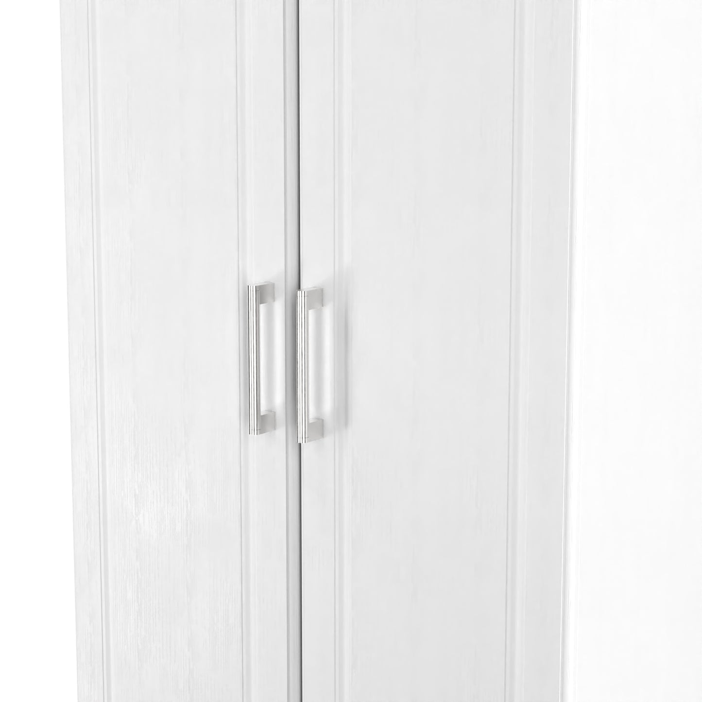 Kent Tall Wardrobe White & Oak 2 Doors 1 Shelf 182cm