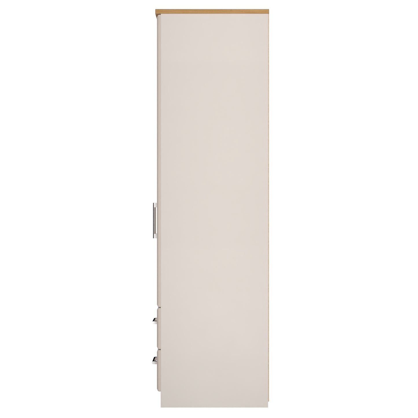 Kent Tall Wardrobe Off-White 2 Doors 2 Drawers 182cm