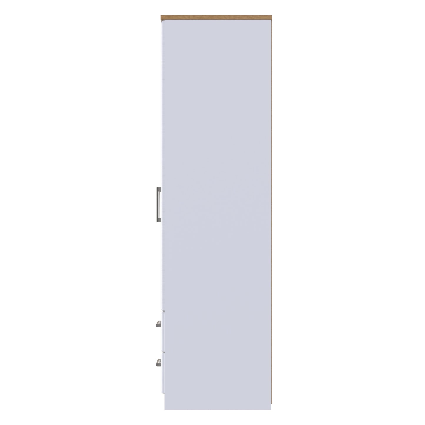 Kent Tall Wardrobe White & Oak 2 Doors 2 Drawers 182cm
