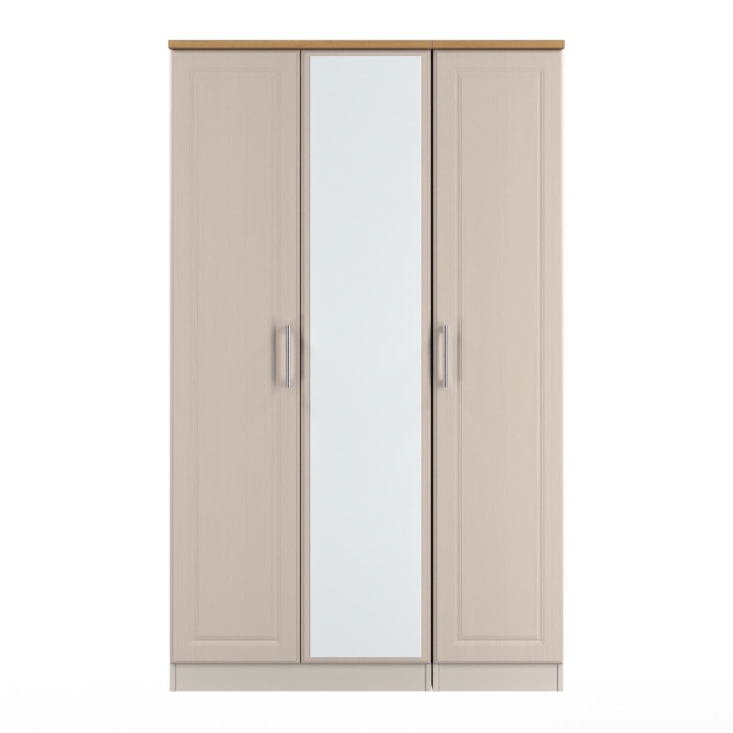 Kent Tall Mirror Wardrobe Off-White 1 Shelf 182cm
