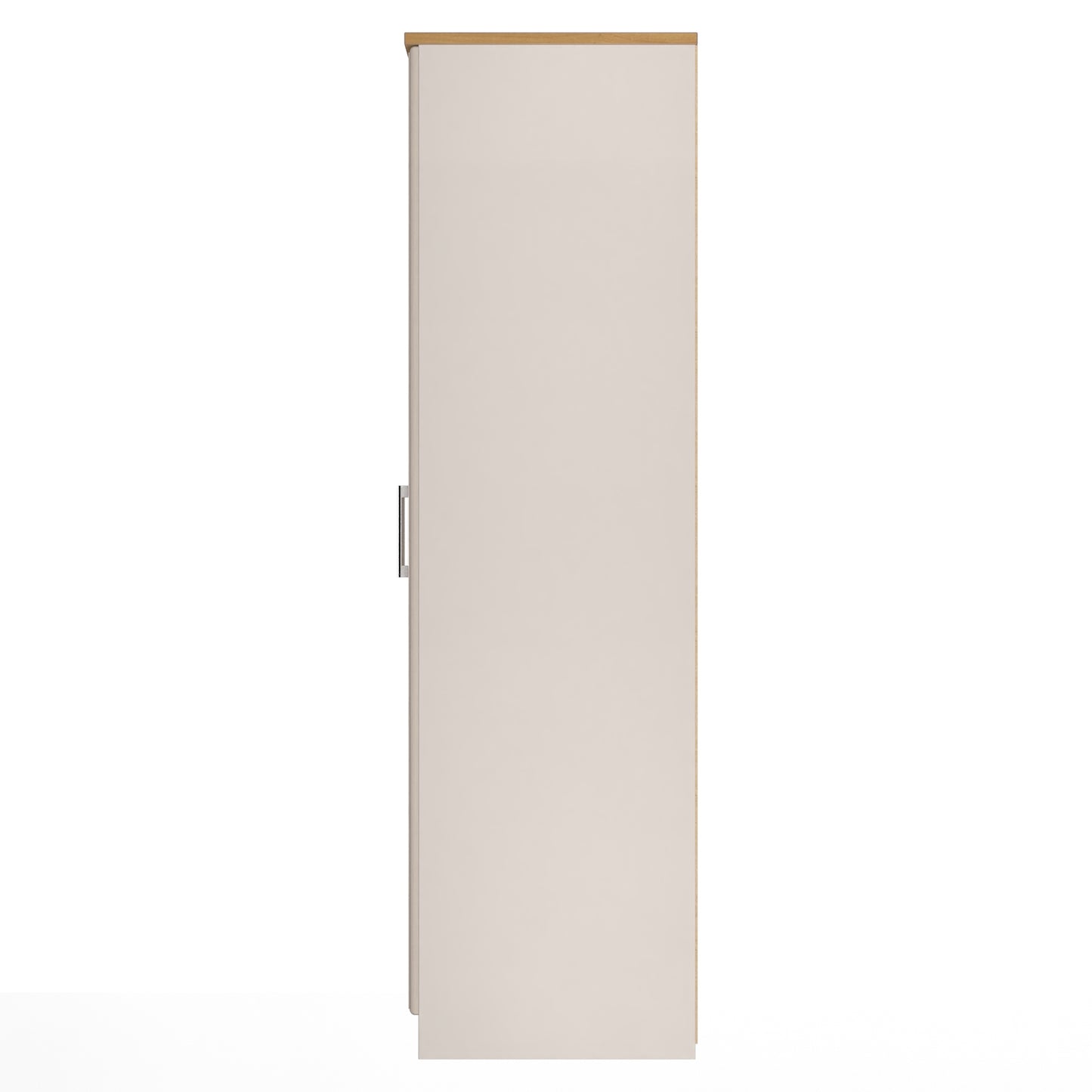 Kent Tall Mirror Wardrobe Off-White 1 Shelf 182cm