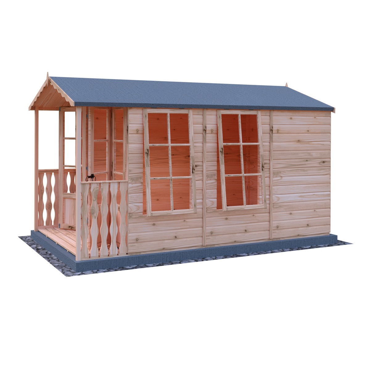 Shire Kensington 11' 8" x 6' 8" Apex Summerhouse - Premium Dip Treated Shiplap