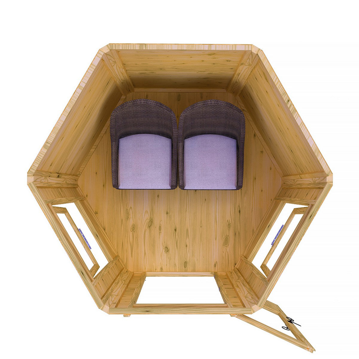 Shire Keswick 6' 10" x 7' 10" Hexagonal Hip Summerhouse - Premium Dip Treated Shiplap