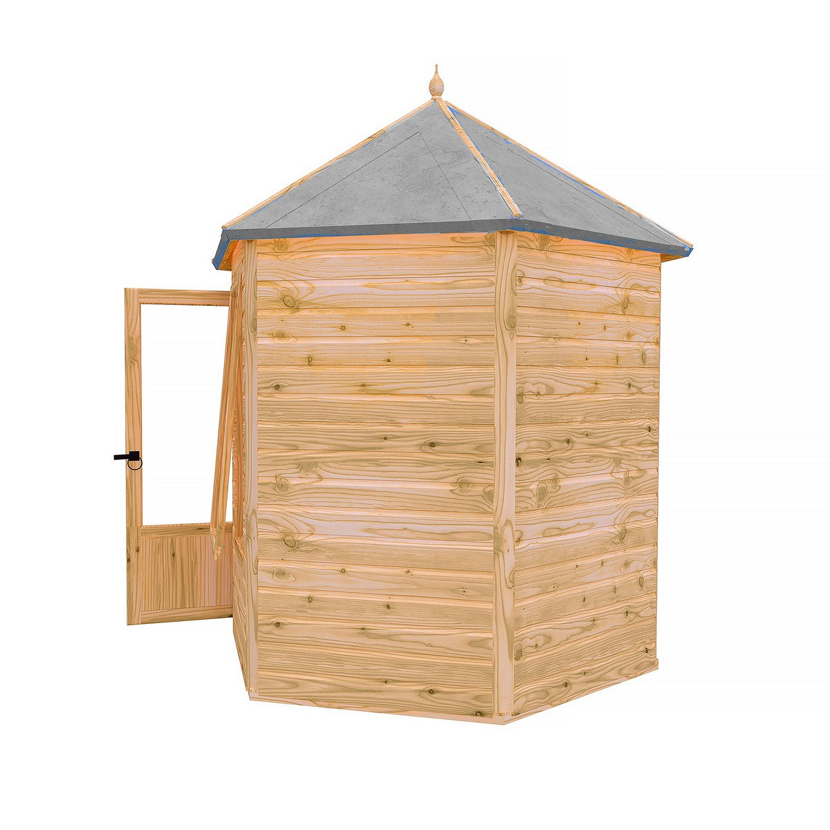 Shire Keswick 6' 10" x 7' 10" Hexagonal Hip Summerhouse - Premium Dip Treated Shiplap
