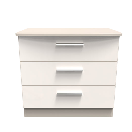 Knightsbridge Chest of Drawers Off-White 3 Drawers 77cm