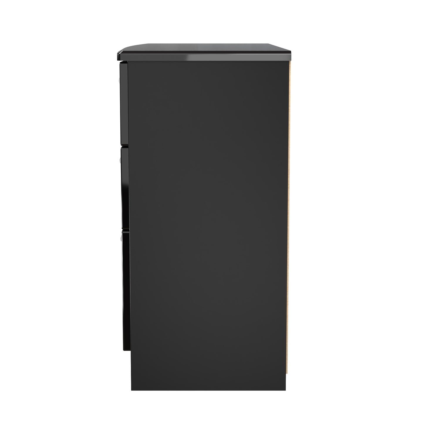 Knightsbridge Large Chest of Drawers Black 6 Drawers 112cm