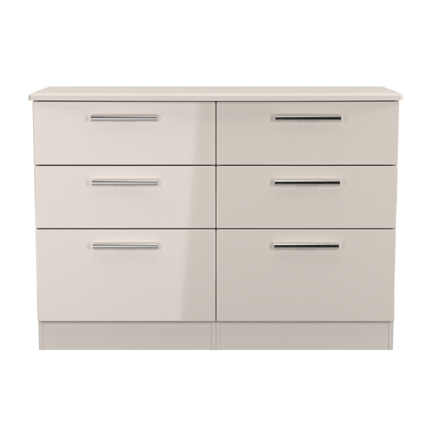 Knightsbridge Large Chest of Drawers Off-White 6 Drawers 112cm
